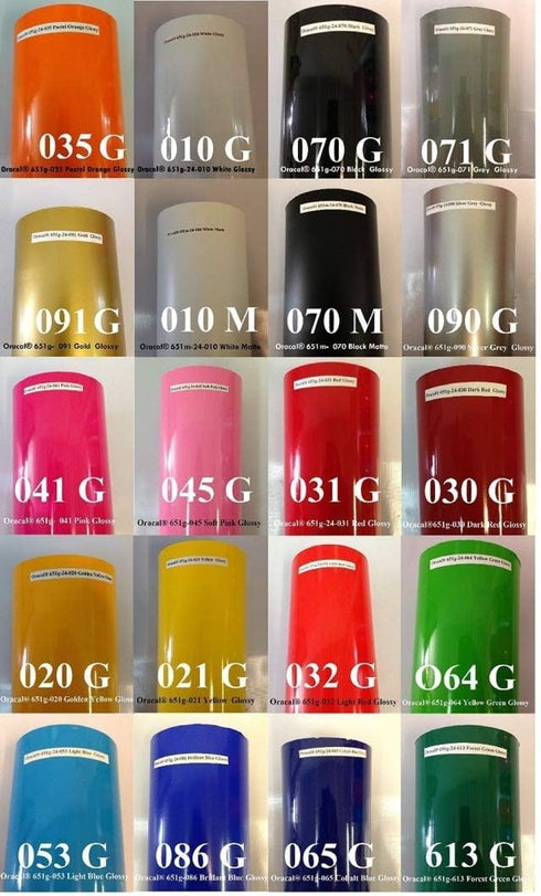 Adhesive Backed Vinyl Sheets Oracal 651 - Size 12" x 5' Each roll -Silver (090)...