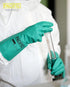 PACIFIC PPE 2 Pairs Nitrile Chemical Resistant Gloves, Flocked, Resist Strong Acid, Alkali, 15 mil, 12.6", XX-Large...