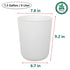 JiatuA Small Trash Can Plastic Wastebasket 1.5 Gallon Round Garbage Container Bin for Bathroom, Kitchen, Home Office, Dorm, Kids Room, White...