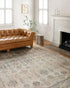 Loloi Hathaway Collection HTH-04 Beige/Multi 2'-6" x 7'-6", .25" Thick Runner Rug, Soft, Durable, Printed, Modern, Low Pile, Non-Shedding, Easy Cl...