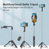 39" Selfie Stick Tripod with Remote, Cellphone Tripod Stand, 6 in 1 Wireless Bluetooth Portable Selfie Stick for iOS & Android Devices for iPhone,...