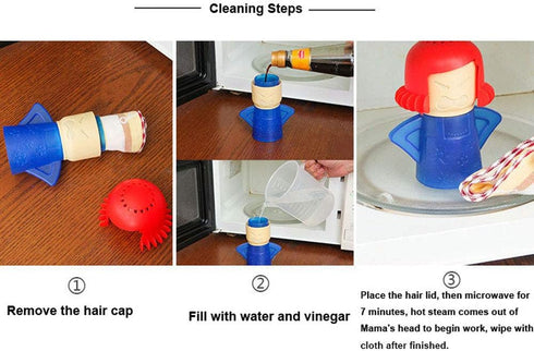 Microwave Cleaner Angry Mom with Fridge Odor Absorber Cool Mom(2pcs)...