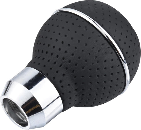Abfer Manual Shifter Knob Car Leather Gear Head Stick Shift Knobs 5 Speed Fit Most Vehicle Truck, Silver...