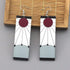 Tanjiro Cosplay Hanafuda Japanese Rising Red Sun Flag Anime Jewelry Earrings - Pair...