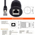 chenyang CAT6 RJ45 Flush Mount Male to Female LAN Ethernet Network Extension Cable for Car Dashboard Panel Mount Waterproof Dustproof...