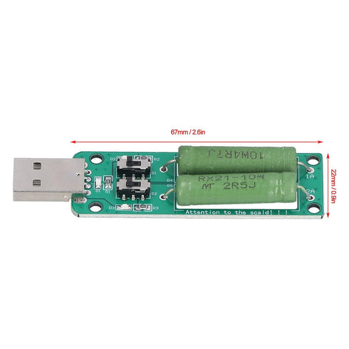 Loads Test Module Accessory, Easy Using DC 5V USB Load Tester 1A 2A 3A Discharge for Power Bank...