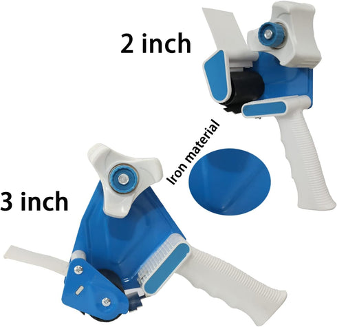 2 inch Packaging Tape Dispenser Gun Handheld Tape Gun for 2-Inch-Wide Clear Packaging Tape,Blue...
