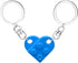 Matching Brick Keychain for Couples, Cute Heart Shape Keychains Set, Sweet Gifts for Girlfriend Boyfriend Friendship...