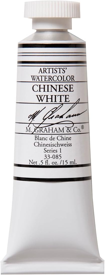 M. Graham 1/2-Ounce Tube Watercolor Paint, Chinese White (33-085)...