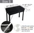 SINOSSO Soft Velvet Piano Bench Cover, (20"- 26.5") L x (11.8"- 15.7") W Rectangle Stretch Washable Stool Upholstered Protector Slipcover, (S, Bla...