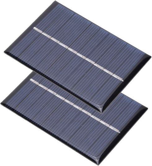 2Pcs Solar Panels Solar Battery Charger Solar Power Bank 0.6W 5V Waterproof Polysilicon 80x55mm Solar Panel Charging Power Board Charger for Multi...