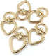 12 Pcs 3/4 Inch Outside Width Zinc Alloy Heart Shape Swivel Buckles Trigger Spring Keyring Buckle, Clasps Hooks Keychain Ring Buckles Shinning Swi...
