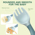 Toddler Utensils Baby Spoons and Forks Set with Case Bendable Self Feeding Training Flatware Silicone Spoon Fork for Kids Babies Children Handle T...