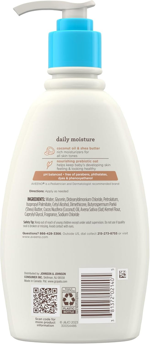 Aveeno Baby Daily Moisturizing Cream with Prebiotic Oat, Hypoallergenic Baby Lotion with Coconut Oil & Shea Butter Moisturizes Sensitive Skin for ...