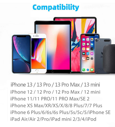 iPhone to 3.5mm Car Stereo AUX Cable, Apple MFi Certified Lightning Audio Cord for iPhone 13 Mini Pro Max 12 11 Pro Max X XR 8 7 6 5 SE iPad iPod ...