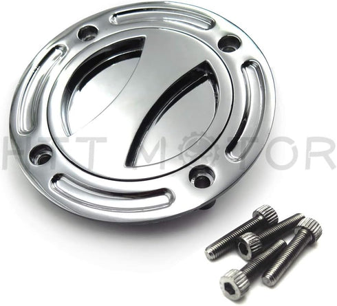 HTTMT MT249-042-CD Chrome Keyless Gas Cap Twist Off Fuel Tank Cap Compatible with 1997-2003 Suzuki GSX-R 600 1996-2003 GSX-R 750 2001-2002 GSX-R 1...