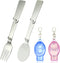 Folding Spoon And Fork Folding Fork Folding Spoon Foldable Fork And Spoon Set With Case Travel Forks Spoons For Camping Picnic 2PCS...