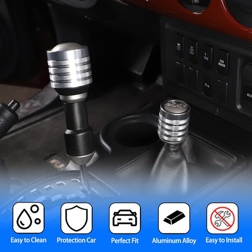 Suitable for Toyota FJ Cruiser 2007-2021 Gear Shifter Head Cover, Aluminum Alloy Gear Shift Knob Cover Interior Gear Shifter Head Decoration Prote...