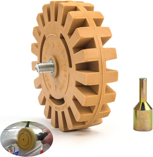 Decal Remover Wheel Sticker Remover w/Drill Adapter Tool Kit Adhesive Decal Eraser Wheel, Remove Vinyl Decals, Stickers, Stripes, Pinstripes, Adhe...