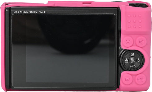 SX740 Camera Case, BMAOLLONGB Fullbody Thin Lightweight Silicone Camera Skin Body Rubber Cover Case for Canon PowerShot SX740 SX730 (Rosered)...