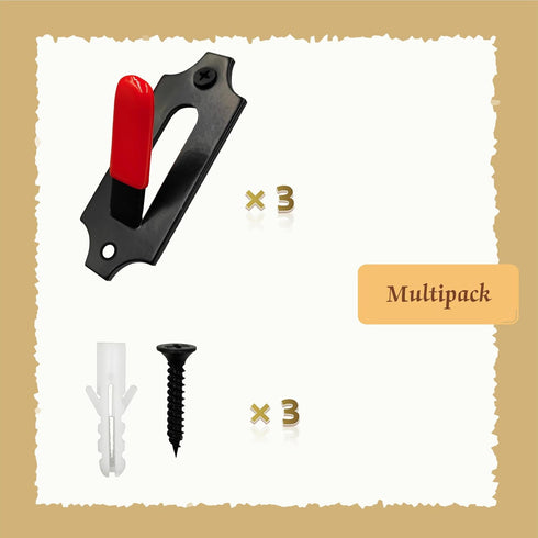 LAJIAOZ 3Pcs European Mount Skull Hangers with Silicone Protector Deer Skull Mount Hanger for Indoor Outdoor, Hanging Antelope, Cattle, Coyote and...