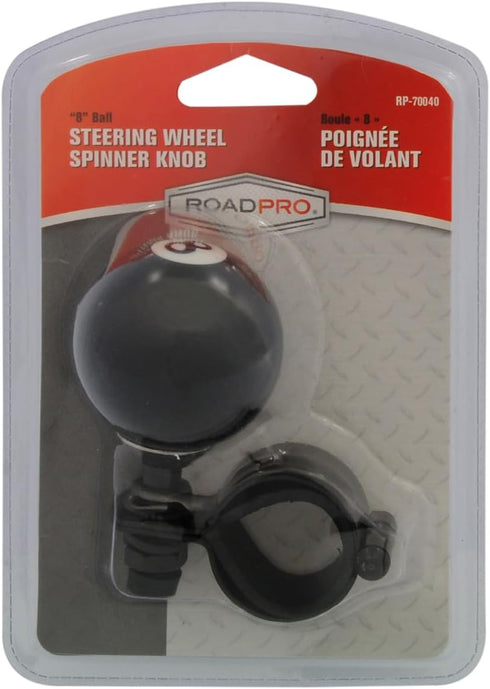 RoadPro RP-70040 8 Ball Steering Wheel Spinner,Black...