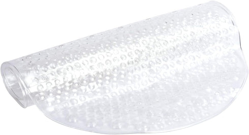 iDesign Circlz PVC Suction Non-Slip Bath Mat for Shower, Bathtub, Stall, Bathroom, 27.2" x 15.4" x .3" - Clear...