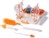 baby bottle brush 7in1 travel bottle cleaner kit with Bottle Brush,Nipple Brush,Straw Cleaner Brush,Soap Dispenser,Bottle Drying Rack,Drainage Tra...