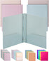 Mr. Pen- Plastic Folders with Pockets and Prong, 5 Pack, Muted Pastel Colors, Pocket Folders, File Fasteners, 2 Folder, Two...