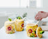 Ceramic Sugar Bowl Sunflower Painting Salt Pepper Storage Jar with Lid And Spoon...