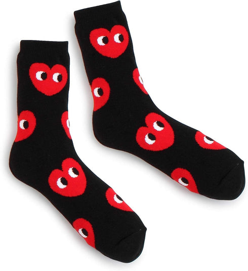 Big Smiley Heart Socks (Crew 5 Pairs) BS 15...