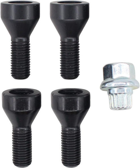 NewYall Security Wheel Bolts Lock Nuts and Master Key M12 x 1.5 for BMW 318i 325 735i 535i 525i M3 740i M5 M6 Z3 Z4 528i 550i 650i 325Ci 361367864...