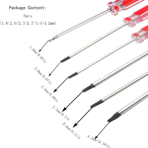 6pcs Plastic handle Triangle Head Screwdriver Set Magnetic Tip Y Shape Triangle Head Screwdrivers Set.(1.8/2.0/2.3/2.7/3.0/4.2mm?...