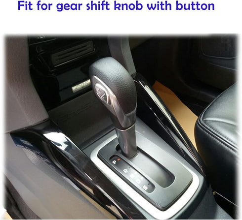 PU Carbon Fiber Gear Shift Knob Cover for Ford Focus 2012 2013 2014 2015 2016/ Ford Fiesta 2014 2015 2016 / Ford Fusion S,Ford Fusion SE 2013 2014...