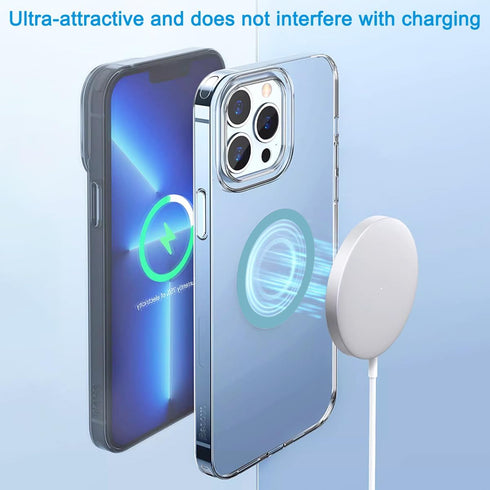 6 Pack Universal Metal Rings Sticker Compatible with MagSafe Magnetic Wireless Charger iPhone 13 12 Pro Mini Max, Ultra-Thin Car Charger Conversio...