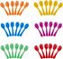 Plastic Egg Spoons for Soft Boiled Eggs,Colorful Disposable Coffee Spoons Plastic Spoons Disposable Hard and Soft Boiled Egg Spoons Multifunctiona...