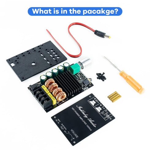 200W Bluetooth 5.0 Amplifier Board TPA3116D2 100W+100W Stereo Dual Channel Amp Board Audio Receiver for Home DIY Speakers...