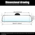 12''Anti Glare Rear View Mirror with Suction Cup, 360 Degrees Adjustable, HD Car Interior Rearview Mirror with Adjustable Suction Cup,Rear View Mi...
