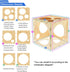 Worown 14 Holes Collapsible Wood Balloon Sizer Box, 1-10 Inch Balloon Sizer Cube, Balloon Size Measurement Tools for Balloon Arches, Balloon Colum...