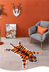 Tiger Print Rug,Cute Faux Tiger Rug Small Area Rugs for Home Decor Fluffy Animal Print Kids Carpet for Livingroom Bedroom,Orange 1.8x2.8 ft / 21.6...