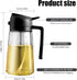 2 in 1 Glass Oil Sprayer & Dispenser, 470ml Glass Olive Oil Sprayer,Cooking Oil Sprayer,Oil Spray Bottle For Kitchen,Canola Oil Sprayer,Fryer For ...