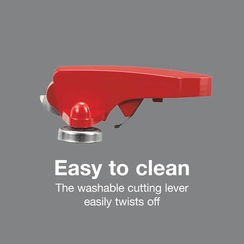 Proctor Silex Power Electric Automatic Can Opener for Kitchen with Knife Sharpener, Twist-off Easy-Clean Lever, Cord Storage, Red (75226)...