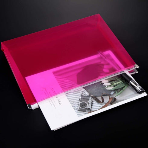 Plastic Envelopes, TIENO 10PCS Poly Envelopes with Zipper, Legal Size Expanding Plastic Zip Envelopes for Office School Home...