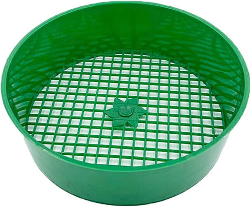 Sieve Garden Soil Mesh Pan Sifting Sifter Filter Sand Plastic Round Riddle Garden Screen Fine Classifier Compost Sieves Riddle Soil Sieve...