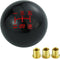 Arenbel 5 Speed Shift Knob Round Ball Gear Lever Japanese Number Car Shifter Lever Handle Replacement Fit Most Manual Automatic Transmissions, Bla...