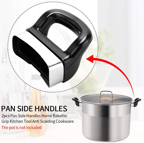 Pot Handle, 2Pack Pressure Pan Handles Ear Replacement Metal Pot Handles, Anti Scalding Cookware Pan Side Handles for Steamer Sauce Pot Cooker...