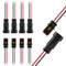 MUYI 2 Wire Connector 16AWG 5 Kits 2 Pin Waterproof Connectors with 10cm Pigtail 1.5mm Series Rubber Seal and Electrical Terminals...