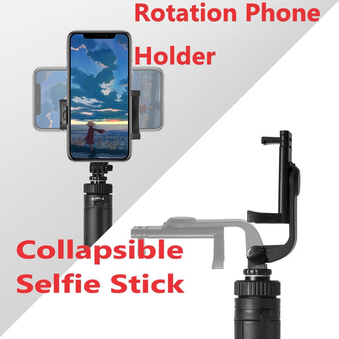 66" Selfie Stick Tripod for Cell Phone & Camera, All in 1 Expandable Phone Tripod with Remote Control and Rotate Phone Holder, Portable Tripod for...