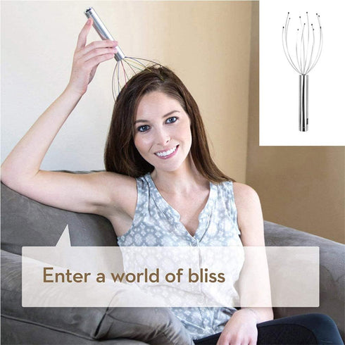 Healifty Head Massage Tingler Scalp Massager Scratcher Electric Gripper Claw Head Spa for Deep Relaxation Hair Stimulation for Women Men without B...