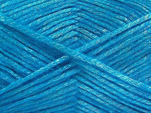 Glam Universe Metallic Shine Fuzzy Wool Nylon Blend Yarn 100 Grams, 250 Yards - Turquoise...